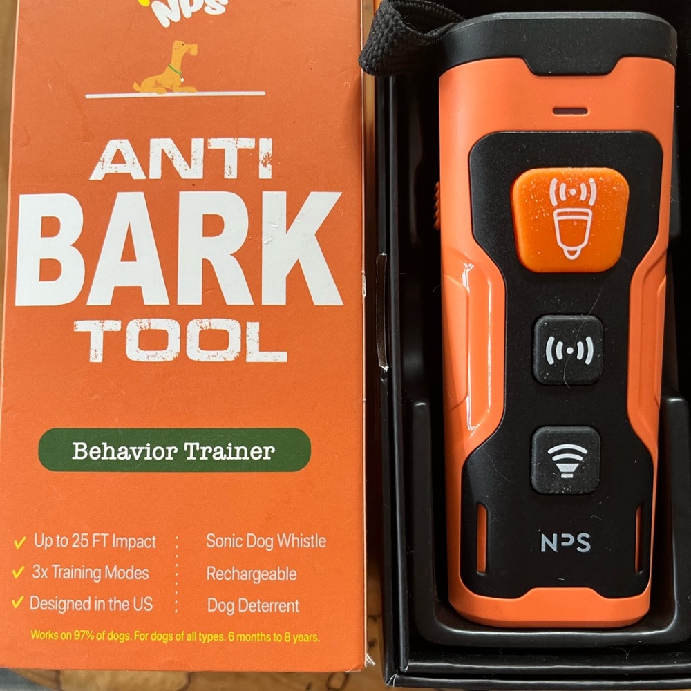 For dogs - anti bark tool behavior trainer. Best quality NPS brand.